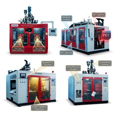 Cosmetic Lotion 500ml PE Extrusion Blow Molding Machine 80FDE-4S